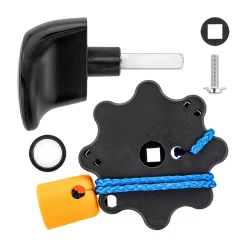 Hörmann Torgriffgarnitur, Kunststoff Schwarz, Für Schwingtore -Türen und Zubehör 1024001 hoermann torgriffgarnitur kunststoff schwarz fuer schwingtore lieferumfang