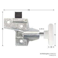 Hörmann Rollenhalter Mit Laufrolle Und Puffer, Rechts 10 Hörmann Rollenhalter Mit Laufrolle Und Puffer, Rechts -Türen und Zubehör 1084004 hoermann rollenhalter mit laufrolle und puffer rechts masse
