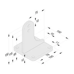 Türen und Zubehör -Türen und Zubehör 12295v000 sommer torpfostenbeschlag 75 115 twist 350 bemassung