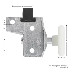 Hörmann Rollenhalter F80, Links 13 Hörmann Rollenhalter F80, Links -Türen und Zubehör 1284003 hoermann rollenhalter f80 links bemassung