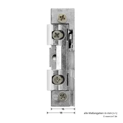 Hörmann E-Öffner Mit Tagesfalle (lose) Für THP Haustüren -Türen und Zubehör 274661 hoermann e oeffner mit tagesfalle lose fuer thp haustueren vorderseite masse