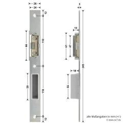 Hörmann Schließblech Für Hauptschloss THP/FSTHP DIN Rechts 7 Hörmann Schließblech Für Hauptschloss THP/FSTHP DIN Rechts -Türen und Zubehör 276988 hoermann schliessblech fuer hauptschloss thp fsthp din rechts bemassung