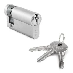 Hörmann Profil-Halbzylinder, 45,5 + 10 Mm, Links, TS 16 -Türen und Zubehör 3014860 hoermann profil halbzylinder 45 5 10 mm links ts 16 mit schluessel