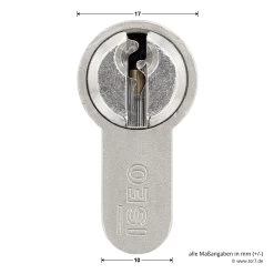 Hörmann Profil-Halbzylinder, 45,5 + 10 Mm, Links, TS 16 -Türen und Zubehör 3014860 hoermann profil halbzylinder 45 5 10 mm links ts 16 zylinder masse