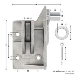 Hörmann Aufsetzstück, Beschlagsart N, Links -Türen und Zubehör 3027708 hoermann aufsetzstueck beschlagsart n links bemassung 1