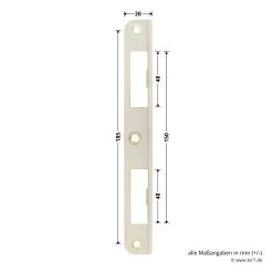 Hörmann Winkelschließblech 92 Mm Für Holz-Nebentüren -Türen und Zubehör 3054221 hoermann winkelschliessblech 92 mm fuer holz nebentueren masse