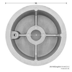 Hörmann Seiltrommel, Beschlag N, L, Rechts, Baureihe 20/30 -Türen und Zubehör 3093538 hoermann seiltrommel rechts fuer garagen sektionaltore br 30 masse durchfuehrung innen