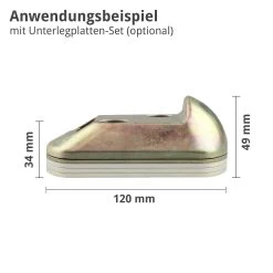 Hörmann Auflaufbock Als Bodenanschlag Für Drehtore -Türen und Zubehör 436234 hoermann auflaufbock als bodenanschlag fuer drehtore anwendung