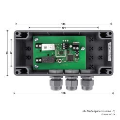 Hörmann 2-Kanal-Relais-Empfänger HET-E2, BiSecur, Bidirektional -Türen und Zubehör 436743 hoermann 2 kanal relais empfaenger het e 2 868 mhz bisecur bidirektional bemassung