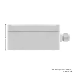 Hörmann 2-Kanal-Relais-Empfänger HER 2, 40 MHz -Türen und Zubehör 437070 hoermann 2 kanal relais empfaenger her 2 40 mhz bemassung auswerteinheit seite