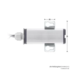 Hörmann 2-Kanal-Relais-Empfänger HER 2, 40 MHz -Türen und Zubehör 437070 hoermann 2 kanal relais empfaenger her 2 40 mhz bemassung empfaenger seite
