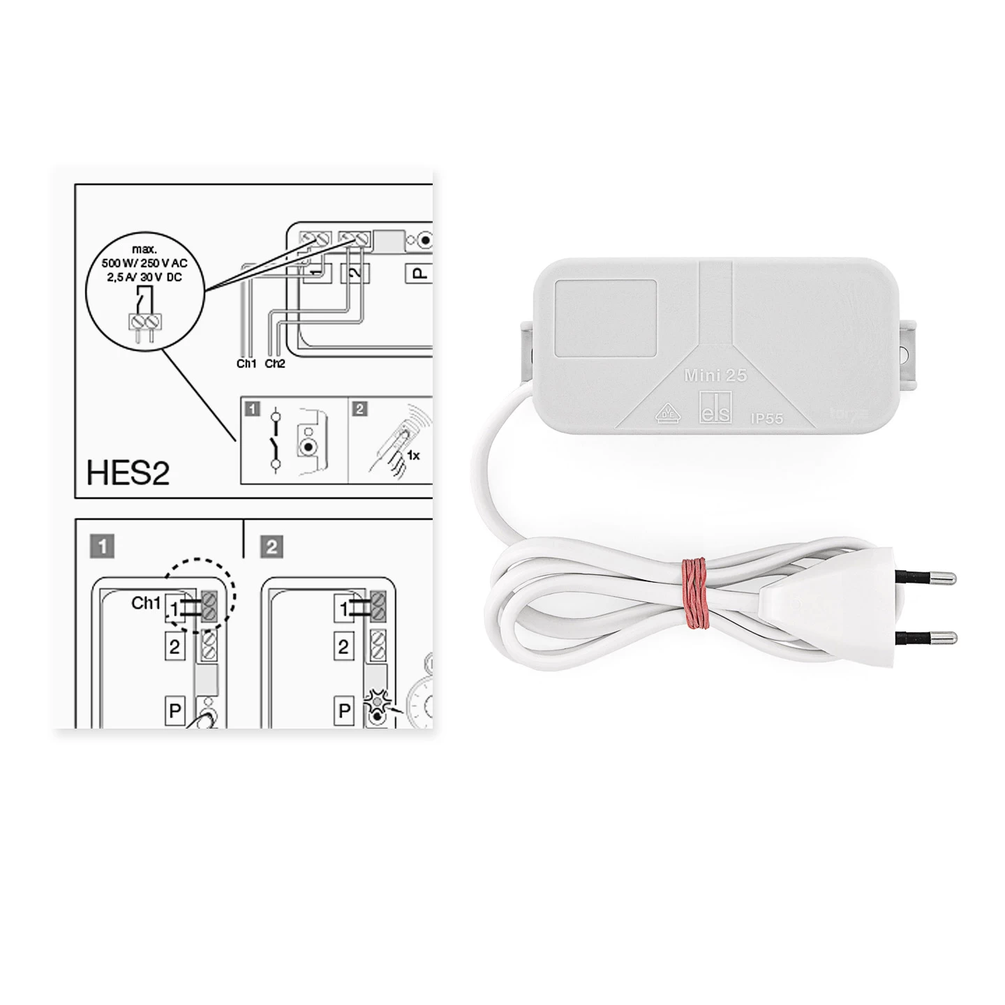 Hörmann 2-Kanal-Relais-Empfänger HES 2, 868 MHz, Funktion Ein Und Aus 4 Hörmann 2-Kanal-Relais-Empfänger HES 2, 868 MHz, Funktion Ein Und Aus – Bild 4