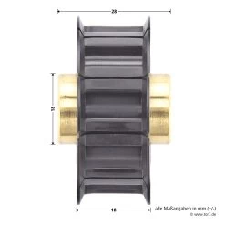 Hörmann Antriebsscheibe Für Führungsschiene FS 10 Und FS 2 -Türen und Zubehör 438108 hoermann antriebsscheibe fuer fuehrungsschiene fs 10 und fs 2 masse