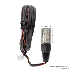 Hörmann Verbindungsleitung ProMatic Akku, 5 M -Türen und Zubehör 438959 hoermann verbindungsleitung zl24 5 m bemassung