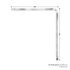 Hörmann Befestigungswinkel, VersaMatic -Türen und Zubehör 439985 hoermann befestigungswinkel versamatic masse seitenansicht