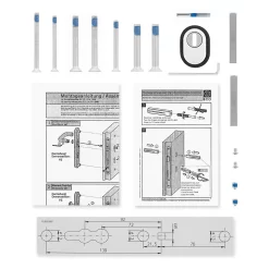 Hörmann FS Panikgarnitur D110 Langschild PZ ES2, Alu -Türen und Zubehör 449891 hoermann fs panikgarnitur d110 pz es2 langschild alu f1 lieferumfang