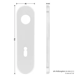 Hörmann Drückergarnitur D110 Kurzschild BB, Alu -Türen und Zubehör 449909 hoermann drueckergarnitur mit kurzschild bb gelocht alu schild masse