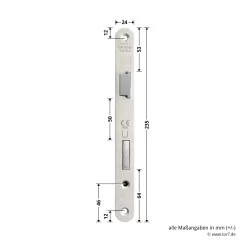 Hörmann Einsteckschloss Mit Wechsel PZ Rechts, Dornmaß 65 Mm -Türen und Zubehör 450693 hoermann einsteckschloss mit wechsel pz re dornmass 65 mm stulp breite hoehe