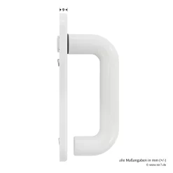 Hörmann FS Wechselgarnitur D110 Kurzschild PZ, Weiß -Türen und Zubehör 454688 hoermann fs wechselgarnitur d 110 pz kurzschild polyamid weiss gleitlager griff masse