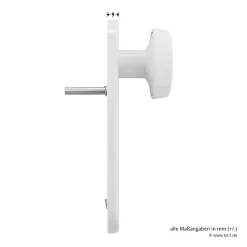 Hörmann FS Wechselgarnitur D110 Kurzschild PZ, Weiß -Türen und Zubehör 454688 hoermann fs wechselgarnitur d 110 pz kurzschild polyamid weiss gleitlager knauf masse