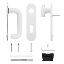 Hörmann FS Wechselgarnitur D110 Kurzschild PZ, Weiß -Türen und Zubehör 454688 hoermann fs wechselgarnitur d 110 pz kurzschild polyamid weiss gleitlager lieferumfang