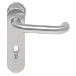 Hörmann FS Wechselgarnitur D110 Kurzschild PZ, Edelstahl -Türen und Zubehör 454690 hoermann fs wechselgarnitur d 110 kurzschild pz gleitlager knopf k 130 edelstahl griff