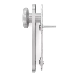 Hörmann FS Wechselgarnitur D110 Kurzschild PZ, Edelstahl -Türen und Zubehör 454690 hoermann fs wechselgarnitur d 110 kurzschild pz gleitlager knopf k 130 edelstahl knauf seitenansicht