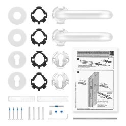 Hörmann FS Panik-Drückergarnitur D110 Rosette PZ, Alu -Türen und Zubehör 454735 hoermann fs panikgarnitur d110 pz rosette alu f1 gleitlager lieferumfang