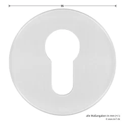 Hörmann FS Wechselgarnitur D110 Rosette PZ, Edelstahl -Türen und Zubehör 454742 hoermann fs wechselgarnitur d110 pz rosette edelstahl gleitlager durchmesser