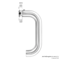 Hörmann FS Wechselgarnitur D110 Rosette PZ, Edelstahl -Türen und Zubehör 454742 hoermann fs wechselgarnitur d110 pz rosette edelstahl gleitlager griff