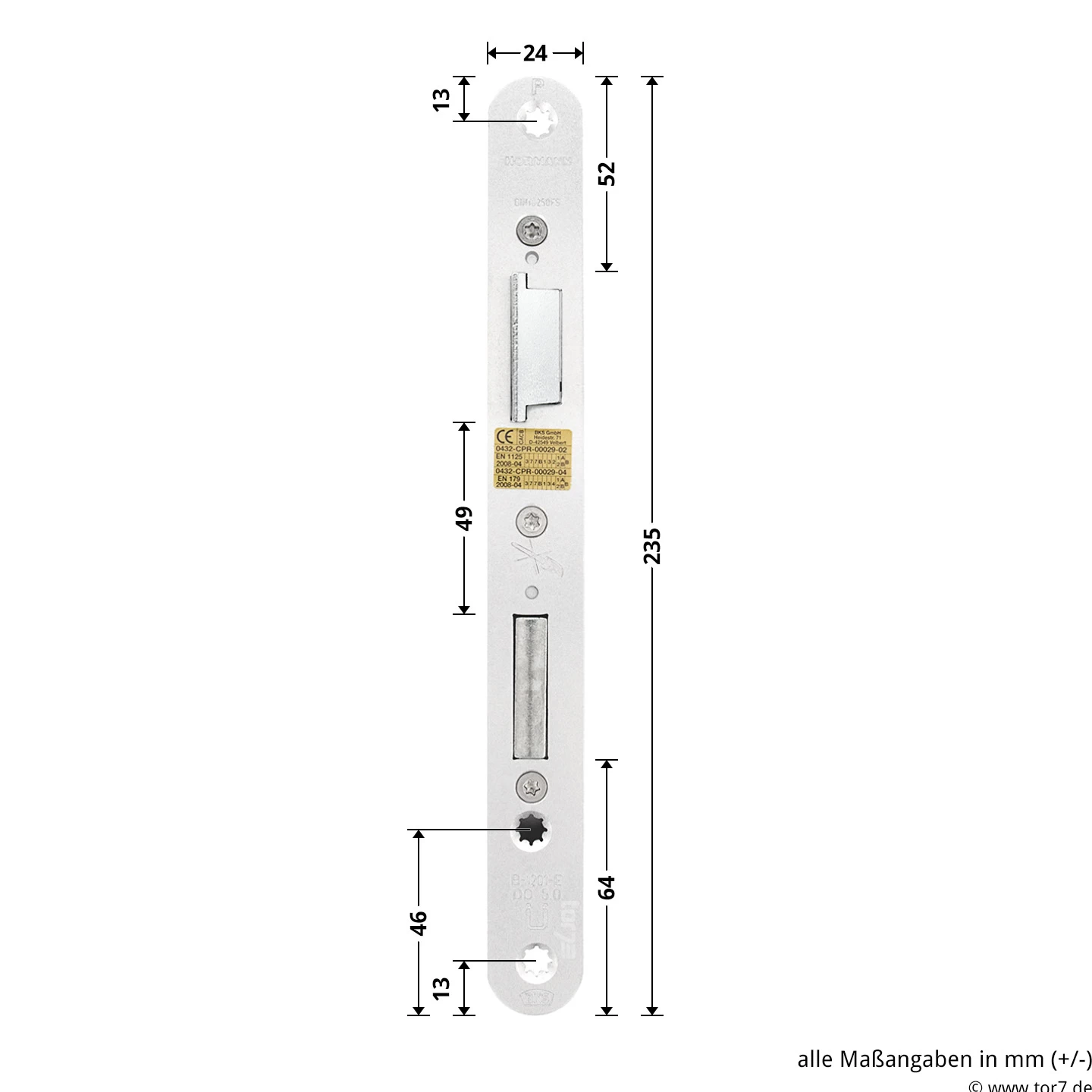 Hörmann Panikschloss 1201 PZ Für Stahltüren, Links 4 Hörmann Panikschloss 1201 PZ Für Stahltüren, Links – Bild 4