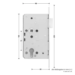 Hörmann Panikschloss 1201 PZ Für Stahltüren, Links 6 Hörmann Panikschloss 1201 PZ Für Stahltüren, Links -Türen und Zubehör 478749 hoermann panikschloss 1201 pz dornmass 65 funktion e li masse seite