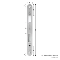 Hörmann Panikschloss ECO 115, Funktion D, Einwärts -Türen und Zubehör 478773 hoermann panikschloss eco 115 funktion d einwaerts links edelstahstulp masse stulp