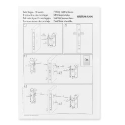 Hörmann FS Drückergarnitur D110 Kurzschild PZ, Schwarz -Türen und Zubehör 498165 hoermann fs drueckergarnitur d 110 kurzschild pz gleitlager polyamid schwarz montageanleitung