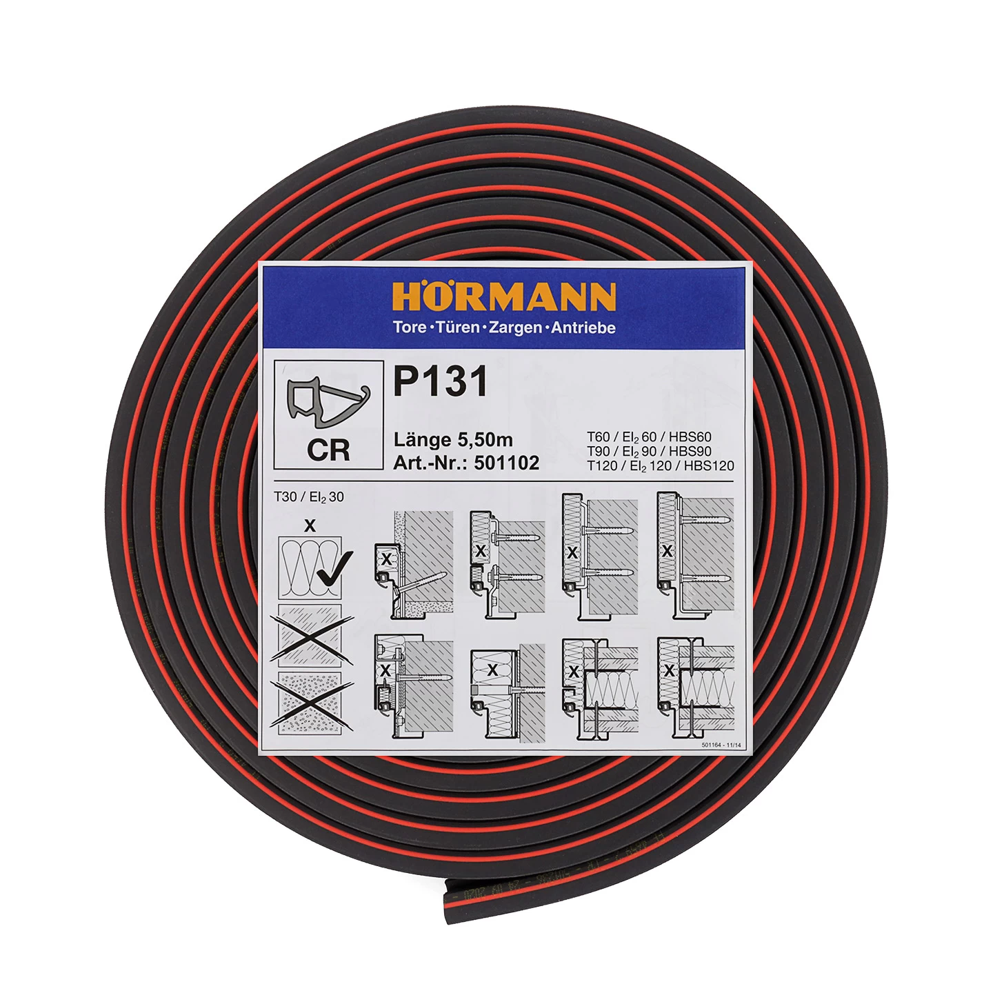 Hörmann Zargendichtung P131, 5500 Mm 1 Hörmann Zargendichtung P131, 5500 Mm