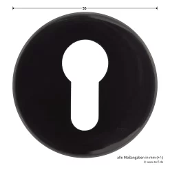 Hörmann FS Drückergarnitur D110 Rosette PZ, Schwarz 10 Hörmann FS Drückergarnitur D110 Rosette PZ, Schwarz -Türen und Zubehör 544353 hoermann fs drueckergarnitur d110 pz rosette schwarz gleitlager durchmesser