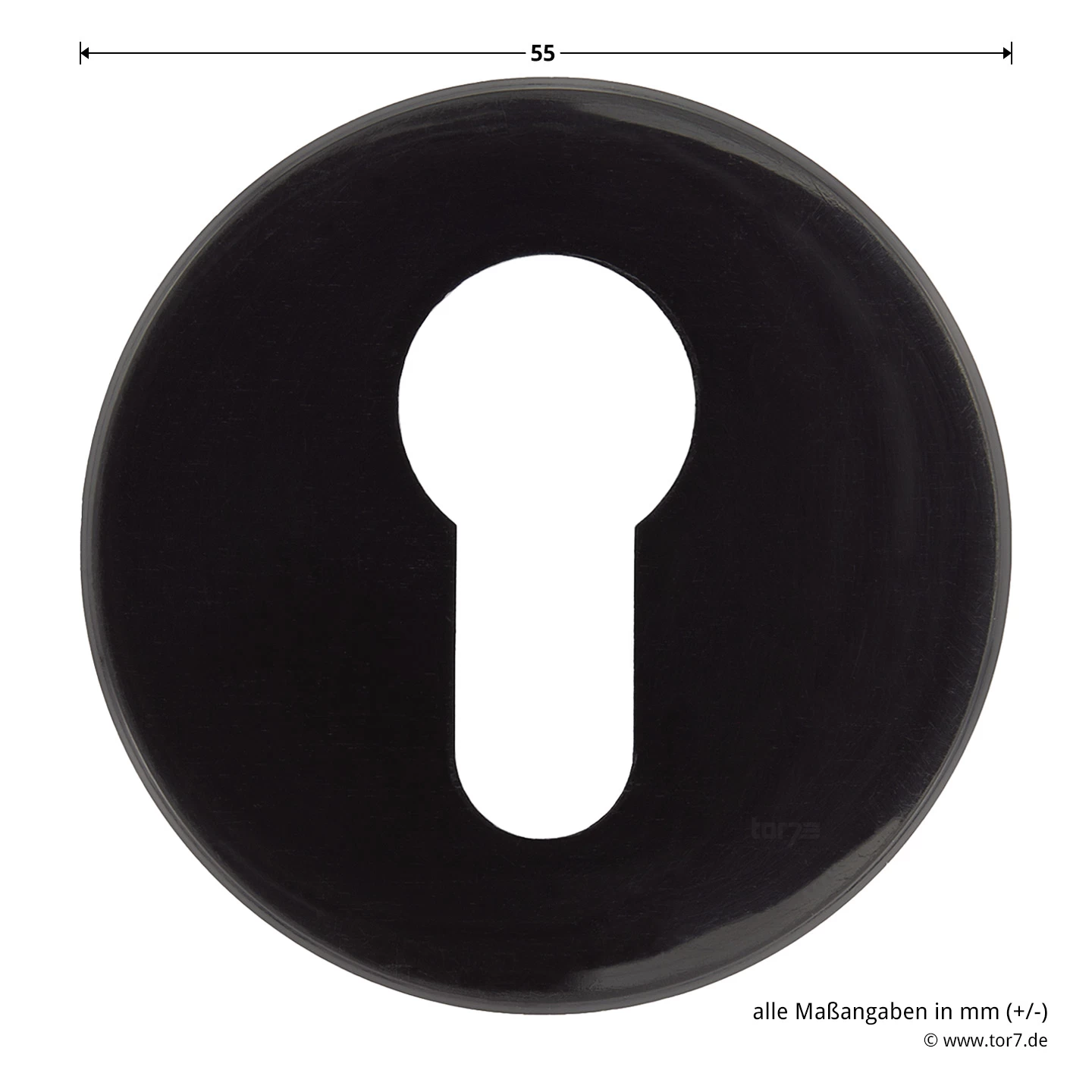 Hörmann FS Drückergarnitur D110 Rosette PZ, Schwarz 5 Hörmann FS Drückergarnitur D110 Rosette PZ, Schwarz – Bild 5