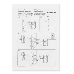 Hörmann FS Wechselgarnitur D210 Kurzschild PZ, Edelstahl -Türen und Zubehör 545723 hoermann fs wechselgarnitur d210 pz kurzschild edelstahl gleitlager anleitung