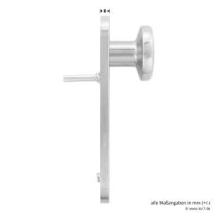 Hörmann FS Wechselgarnitur D210 Kurzschild PZ, Edelstahl -Türen und Zubehör 545723 hoermann fs wechselgarnitur d210 pz kurzschild edelstahl gleitlager knauf masse