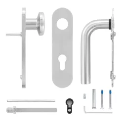 Hörmann FS Wechselgarnitur D210 Kurzschild PZ, Edelstahl -Türen und Zubehör 545723 hoermann fs wechselgarnitur d210 pz kurzschild edelstahl gleitlager lieferumfang