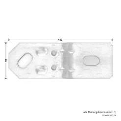 Hörmann Dübellaschen S61 -Türen und Zubehör 549521 hoermann duebellaschen lasche breite laenge
