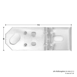 Hörmann Dübellaschen S61 -Türen und Zubehör 549521 hoermann duebellaschen winkel laenge breite