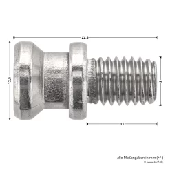 Hörmann Systemschraube Für Aluminumhaustüren -Türen und Zubehör 5999017 hoermann systemschraube fuer tc 80 tueren masse