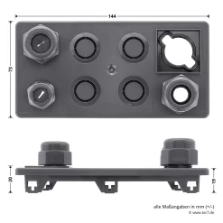 Hörmann Flanschdeckel Unten, Mit Verschraubungen -Türen und Zubehör 638124 hoermann flanschdeckel unten mit verschraubungen bemassung