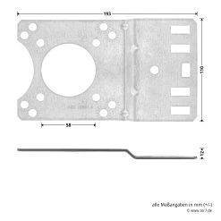Hörmann Getriebeanbausatz Für Fremdtore -Türen und Zubehör 638292 hoermann getriebeanbausatz fuer fremdtore platte masse