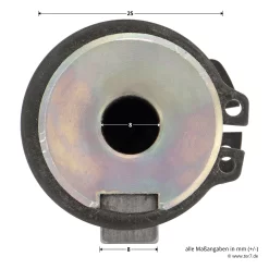 Hörmann Steckwelle Für STA 400 Schiebetorantrieb -Türen und Zubehör 638939 hoermann steckwelle fuer sta 400 schiebetorantrieb bemassung bolzen 2