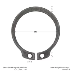 Hörmann Steckwelle Für STA 400 Schiebetorantrieb -Türen und Zubehör 638939 hoermann steckwelle fuer sta 400 schiebetorantrieb bemassung sicherheitsring