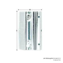 Hörmann Flügelteil FE Verzinkt, Nicht Verstellbar, H8-5/MZ -Türen und Zubehör 690407 hoermann fluegelteil fe verzinkt nicht verstellbar fuer h8 5 mz masse 1