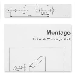 Hörmann Wechselgarnitur D110 Kurzschild PZ, ES1, Edelstahl 13 Hörmann Wechselgarnitur D110 Kurzschild PZ, ES1, Edelstahl -Türen und Zubehör 694269 hoermann wechselgarnitur d 110 es 1 mit kurzschild edelstahl anleitung