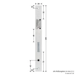 Hörmann Einsteck-Wechselschloss, BKS, Dornmaß 40 Mm -Türen und Zubehör 702402 hoermann einsteck wechselschloss bks dornmass 40 mm masse stulp